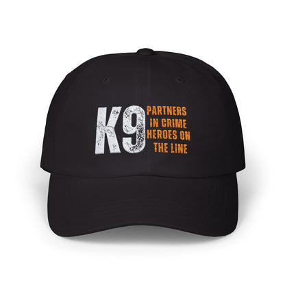 "K9 Partners In Crime Heroes On The Line"  Embroidered Baseball Cap