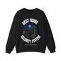 Crewneck Sweatshirt — “Best Home Security System” Dog Night Design