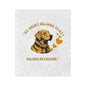 "MY HEART BELONGS TO MY GOLDEN RETRIEVER" Velveteen Microfiber Blanket