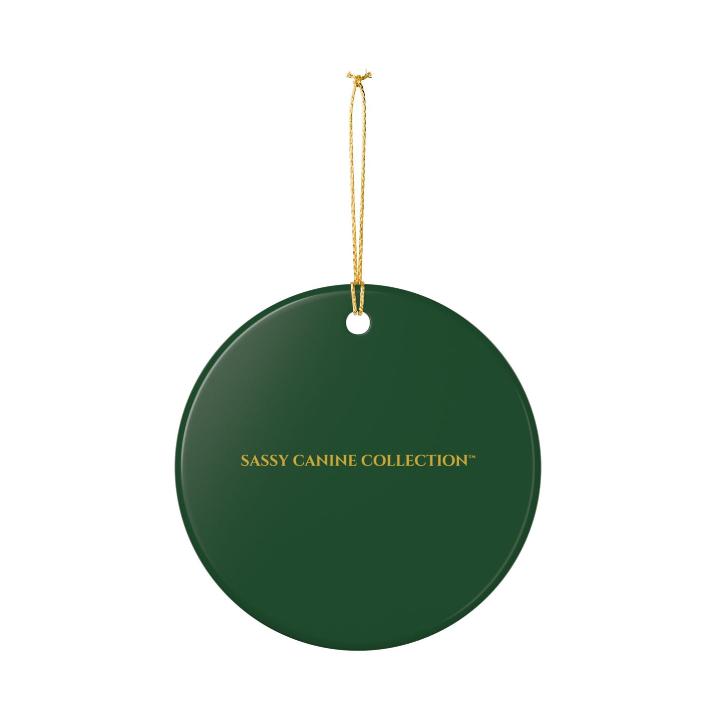 Rescue Dog Mom Ceramic Christmas Ornament