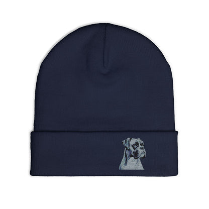 Boxer Club Embroidered Cuffed Knit Hat