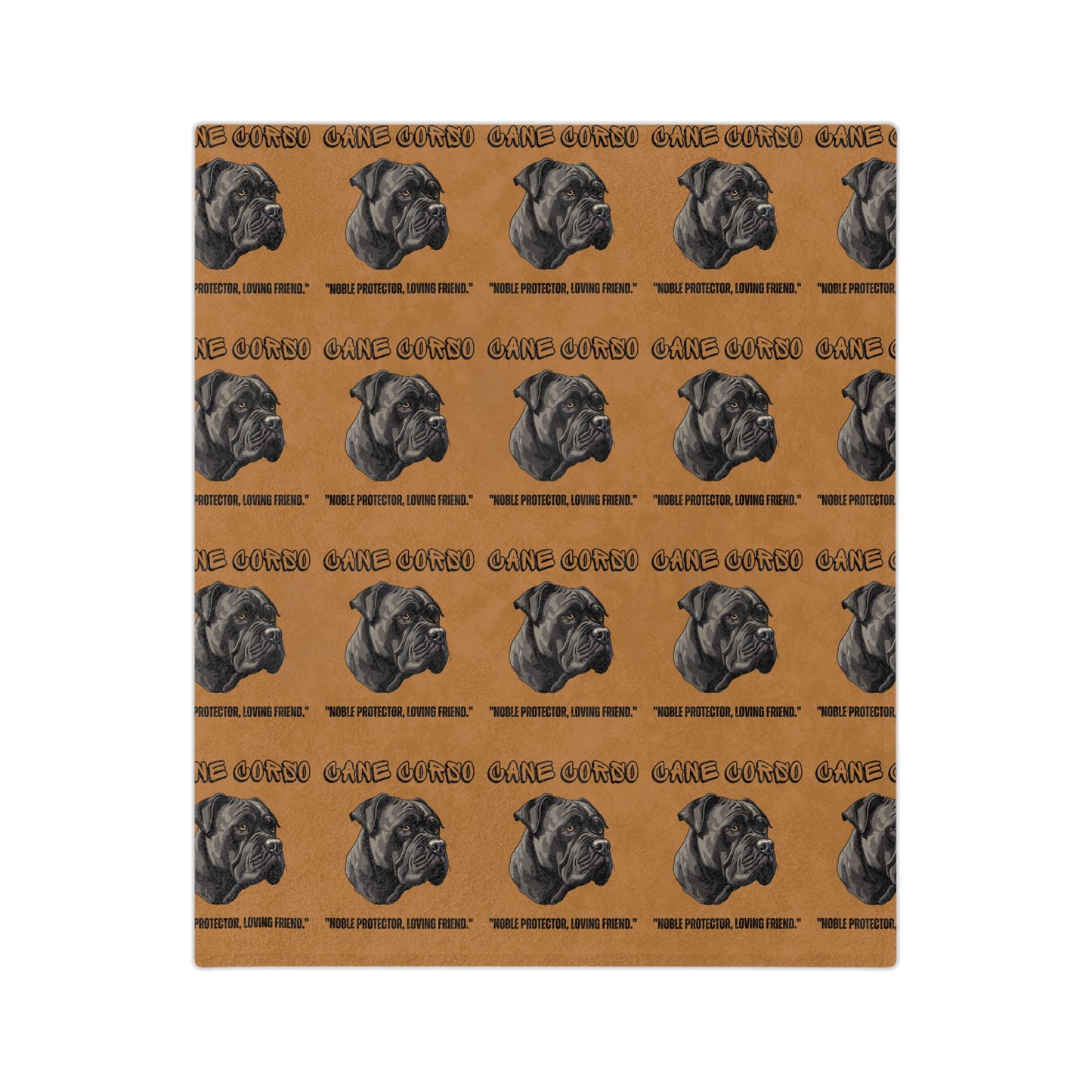 "Cane Corso Dog Lover Blanket....Noble Protector, Loving Friend." Velveteen Microfiber Blanket