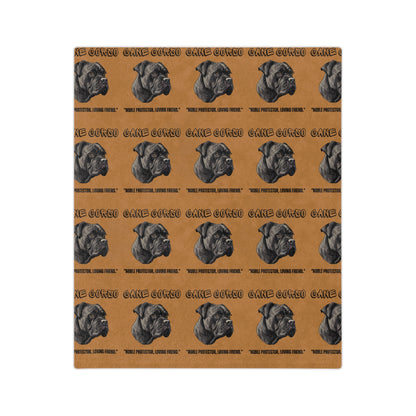 "Cane Corso Dog Lover Blanket....Noble Protector, Loving Friend." Velveteen Microfiber Blanket