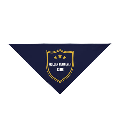 Golden Retriever Club Dog Bandana - Navy & Gold