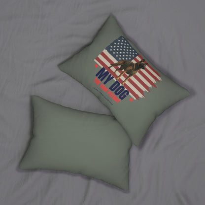 My Dog the True Patriot Lumbar Pillow