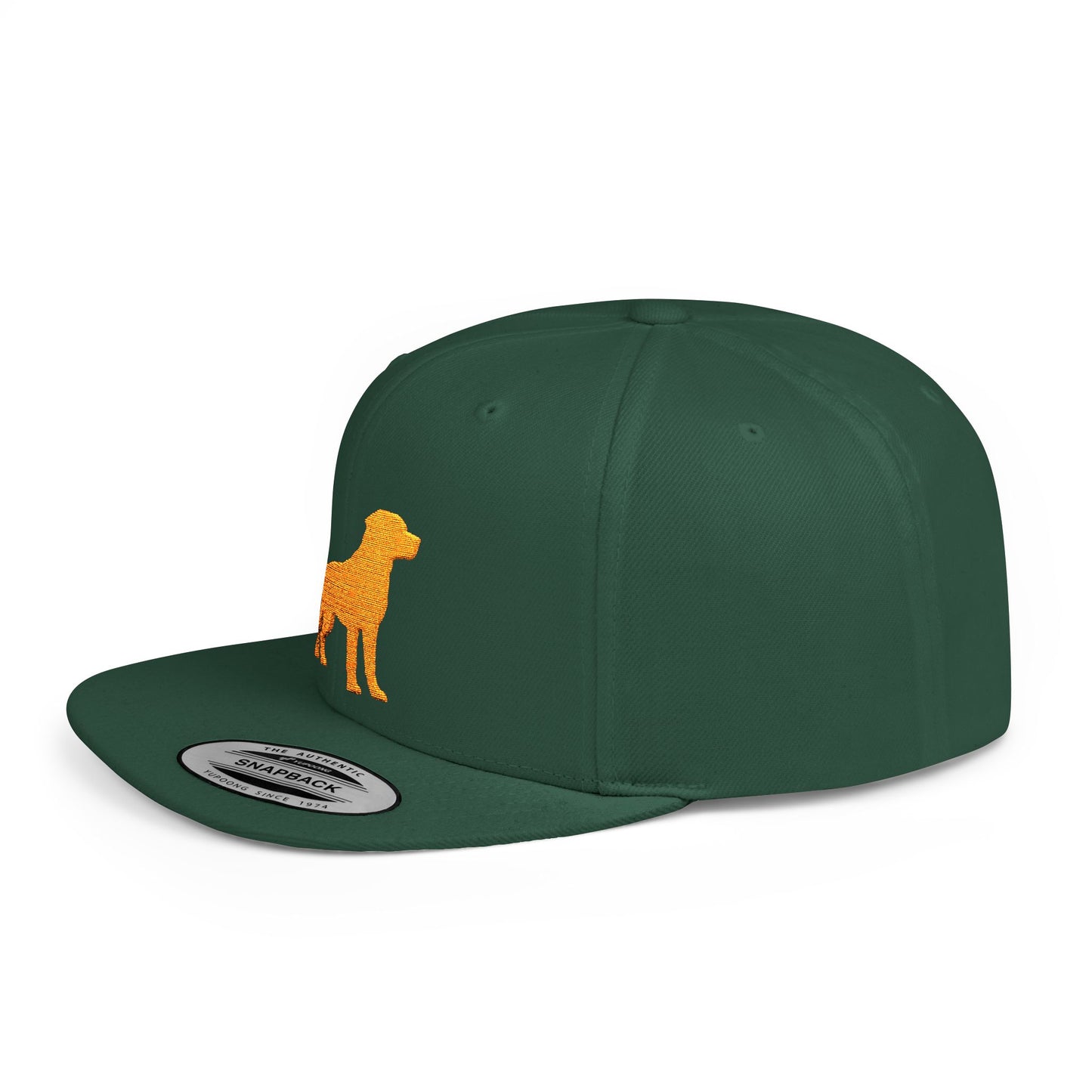 Embroidered Dog Lover Flat Bill Snapback