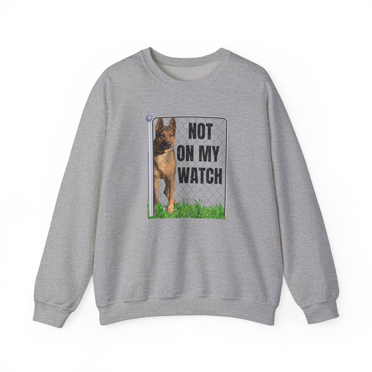 "Not On My Watch Dog Lover Sweatshirt" Unisex Heavy Blend™ Crewneck Sweatshirt