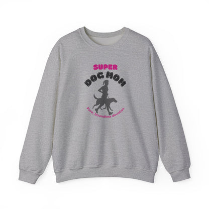 "Super Dog Mom"  Unisex Heavy Blend™ Crewneck Sweatshirt