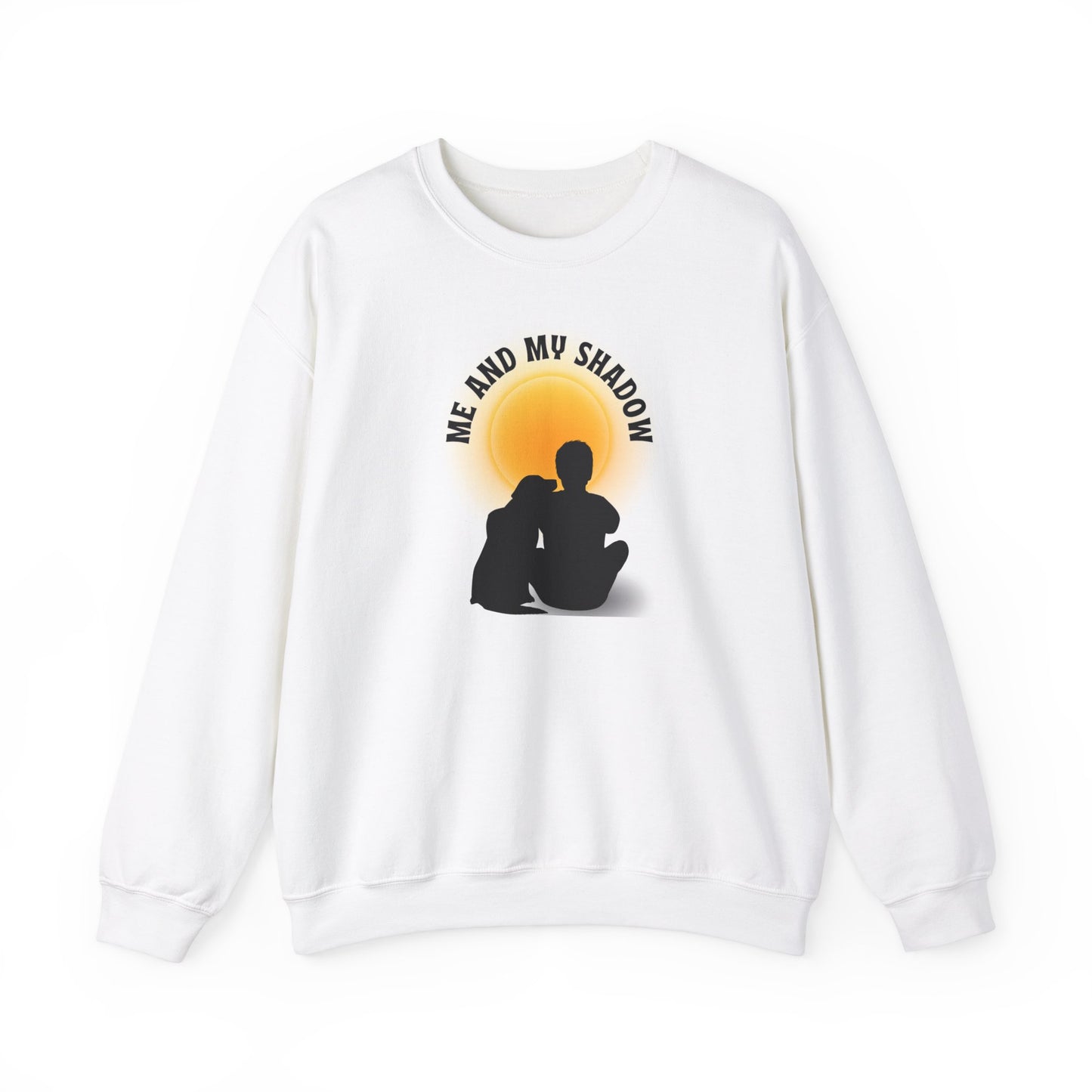 "Me And My Shadow" Dog Lover Unisex Heavy Blend Crewneck Sweatshirt