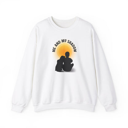 "Me And My Shadow" Dog Lover Unisex Heavy Blend Crewneck Sweatshirt