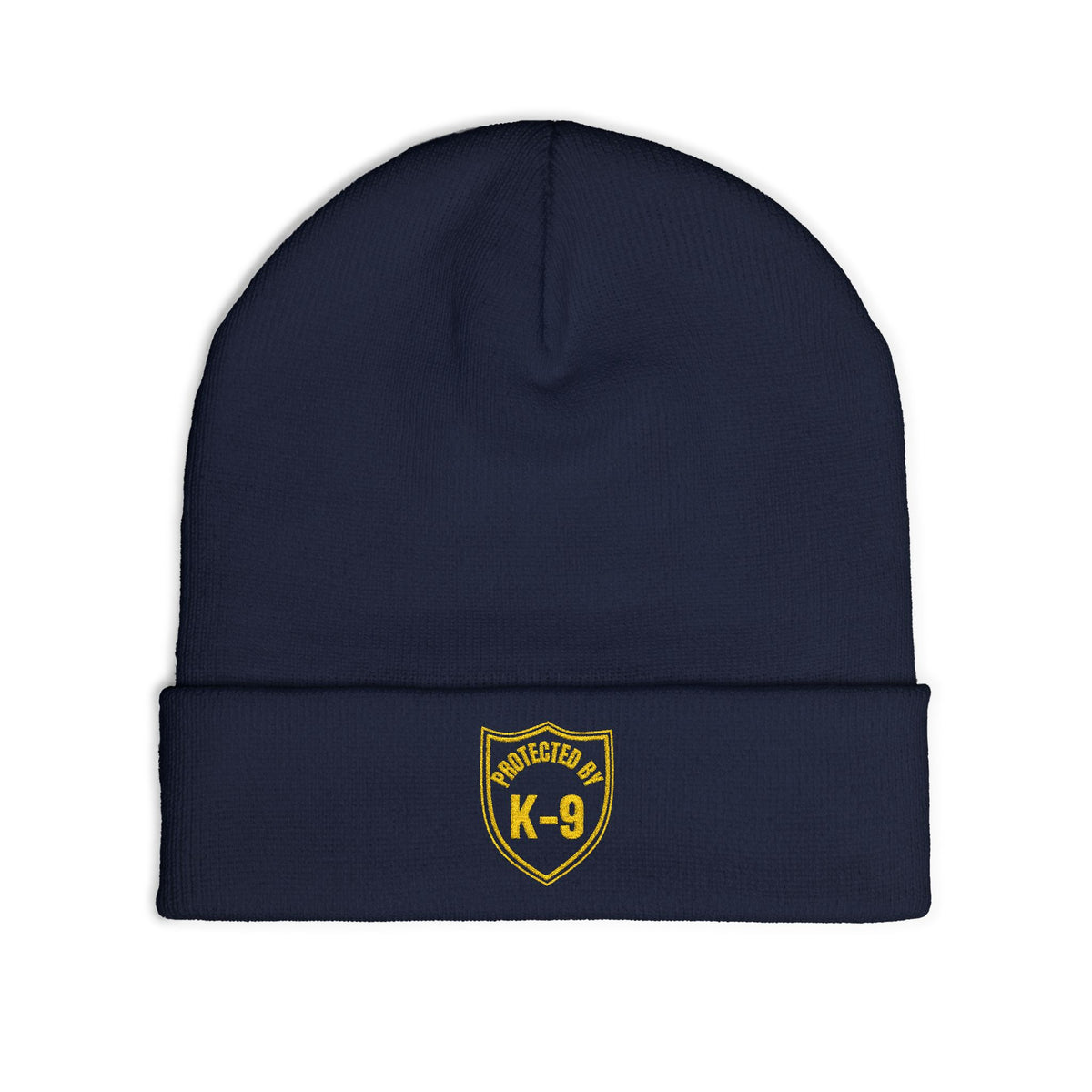 Protected by K-9 Gold Shield Embroidered Knit Hat