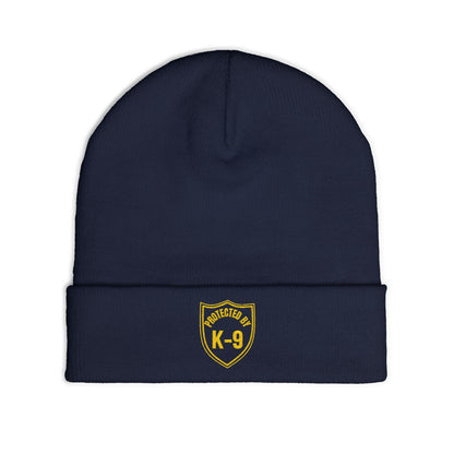 Protected by K-9 Gold Shield Embroidered Knit Hat