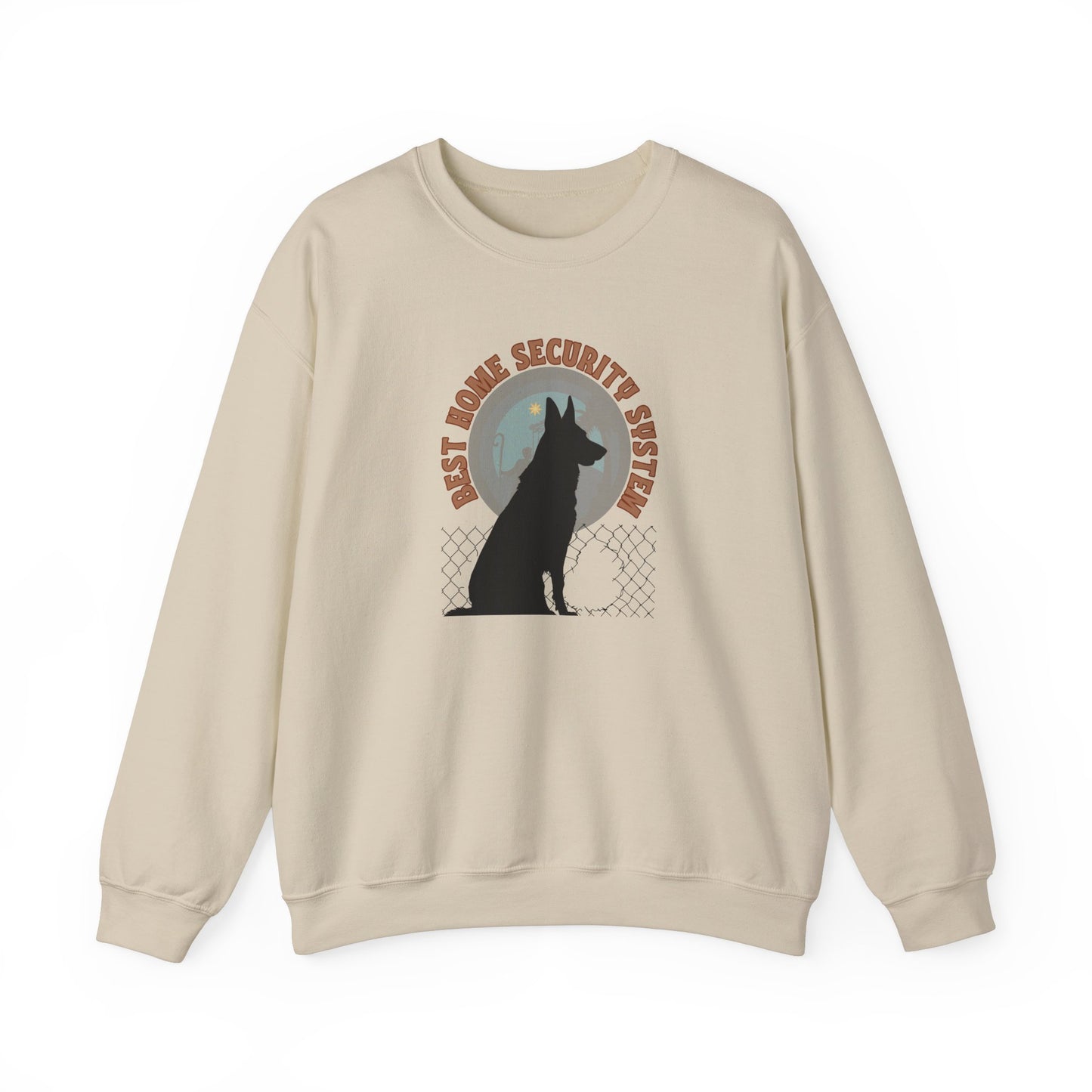 "Best Home Security System" Dog Lover Unisex Heavy Blend™ Crewneck Sweatshirt