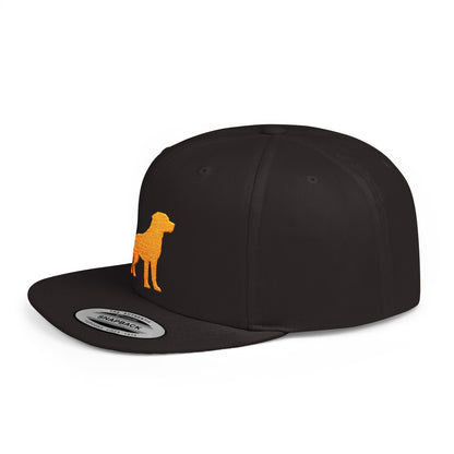 Embroidered Dog Lover Flat Bill Snapback