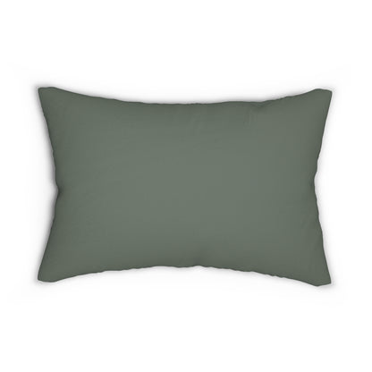 French Bulldog Love Lumbar Pillow — Green Decorative Dog Throw Pillow