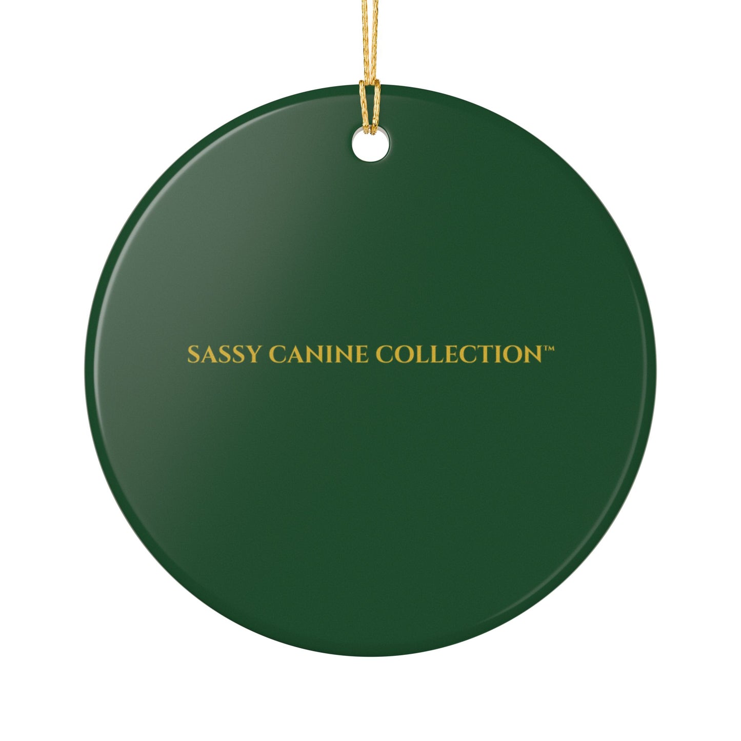 Dogo Argentino Ceramic Christmas Ornament