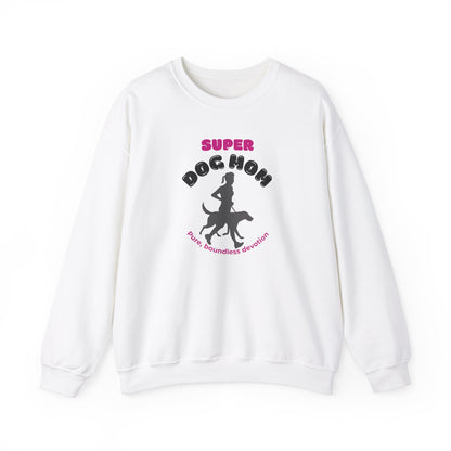 "Super Dog Mom"  Unisex Heavy Blend™ Crewneck Sweatshirt