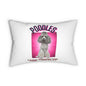 "Poodles....Are Perfect!"  Poodle lover Spun Polyester Lumbar Pillow