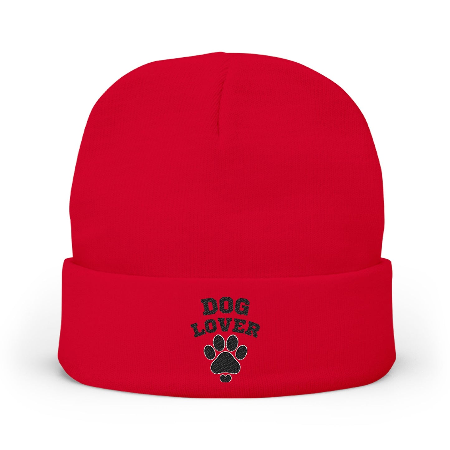 Dog Lover Embroidered Knit Beanie