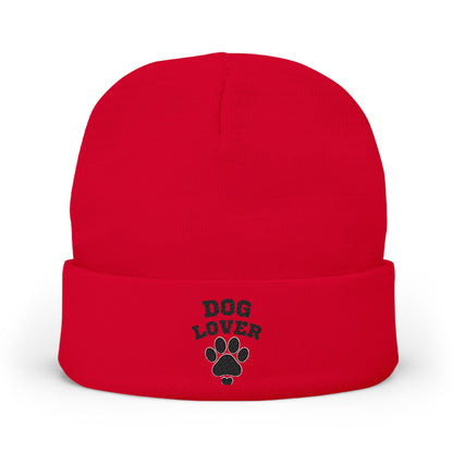 Dog Lover Embroidered Knit Beanie