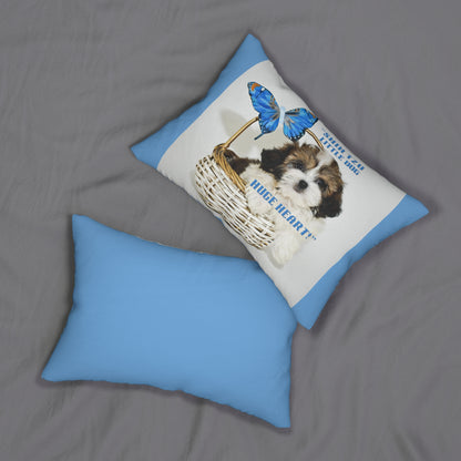 "SHIH..TZU...Little Dog Big Heart." Spun Polyester Lumbar Pillow