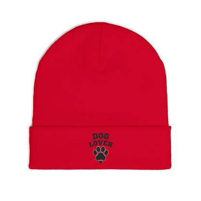 Dog Lover Embroidered Knit Beanie