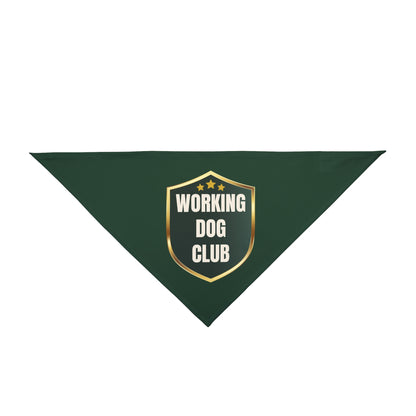 Working Dog Club Pet Bandana – Forest Green