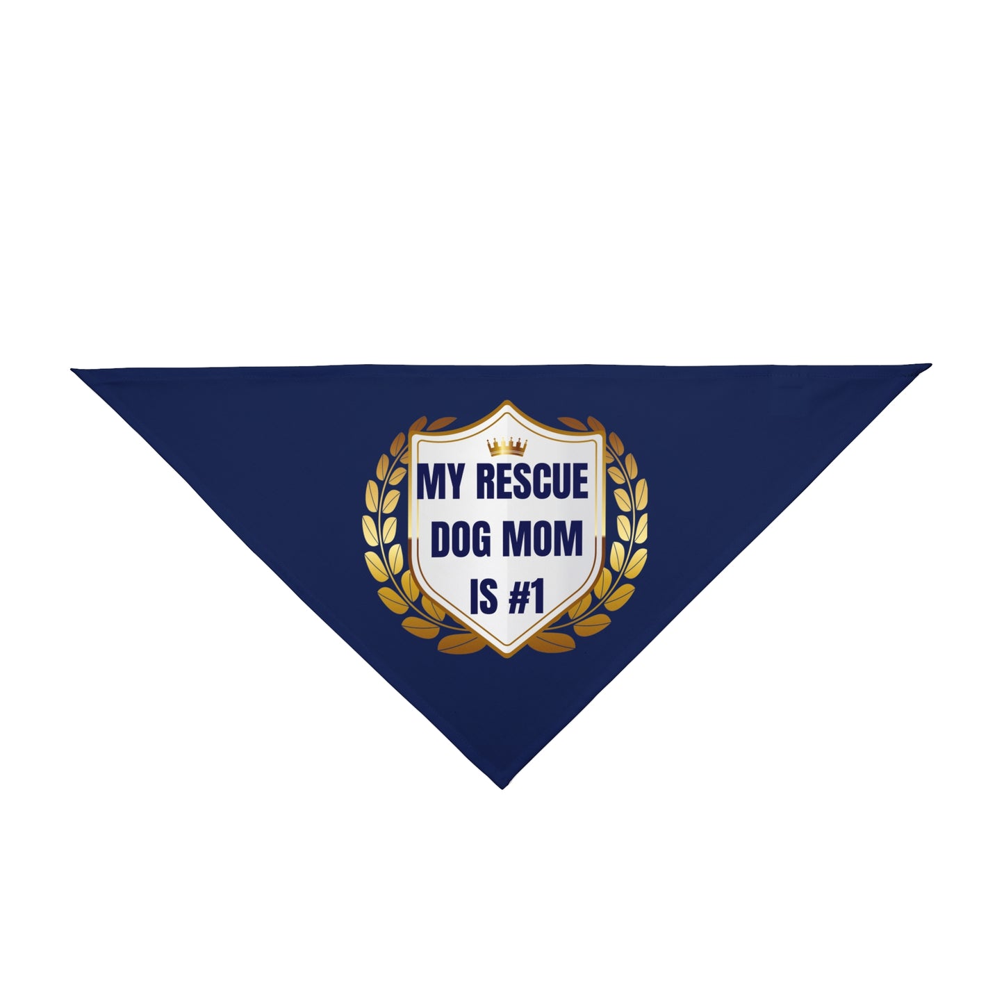 My Rescue Dog Mom Is #1 Pet Bandana – Navy