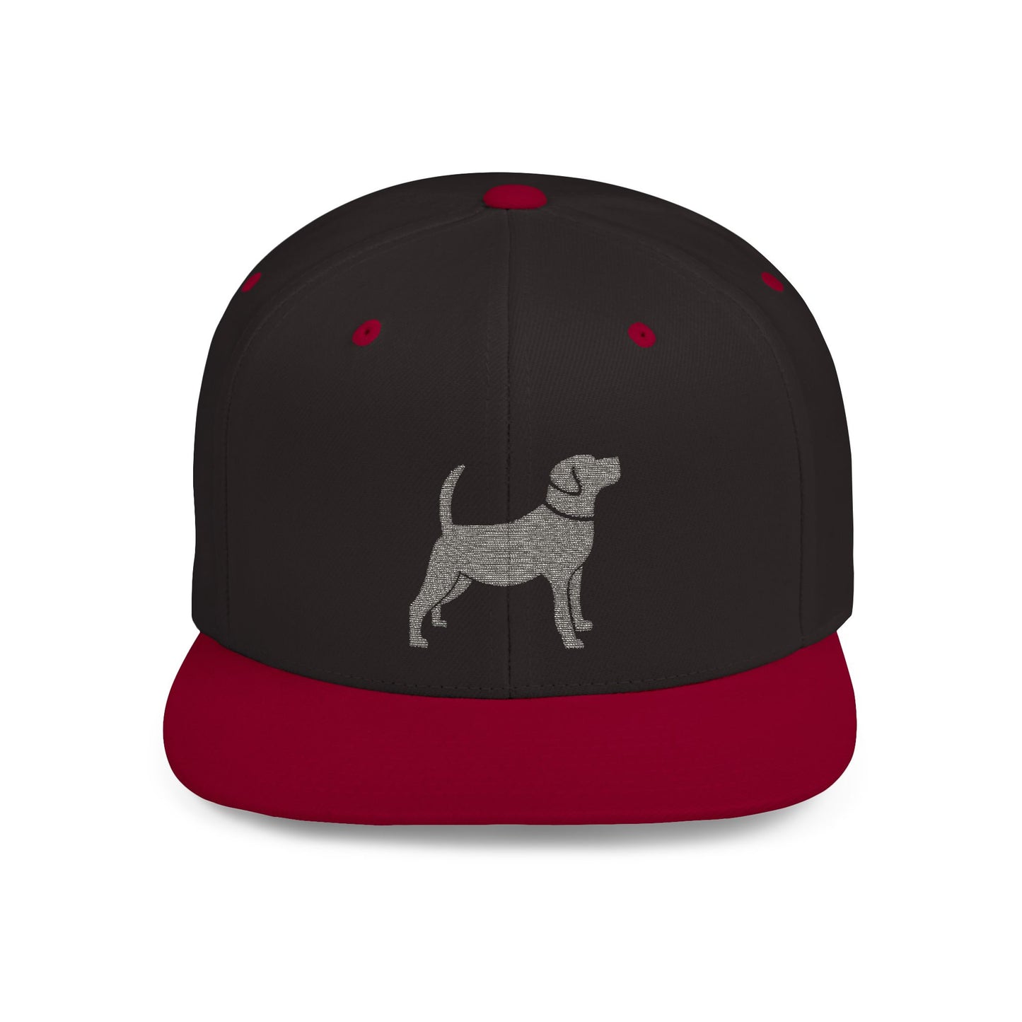 Embroidered Dog Lover Flat Bill Snapback