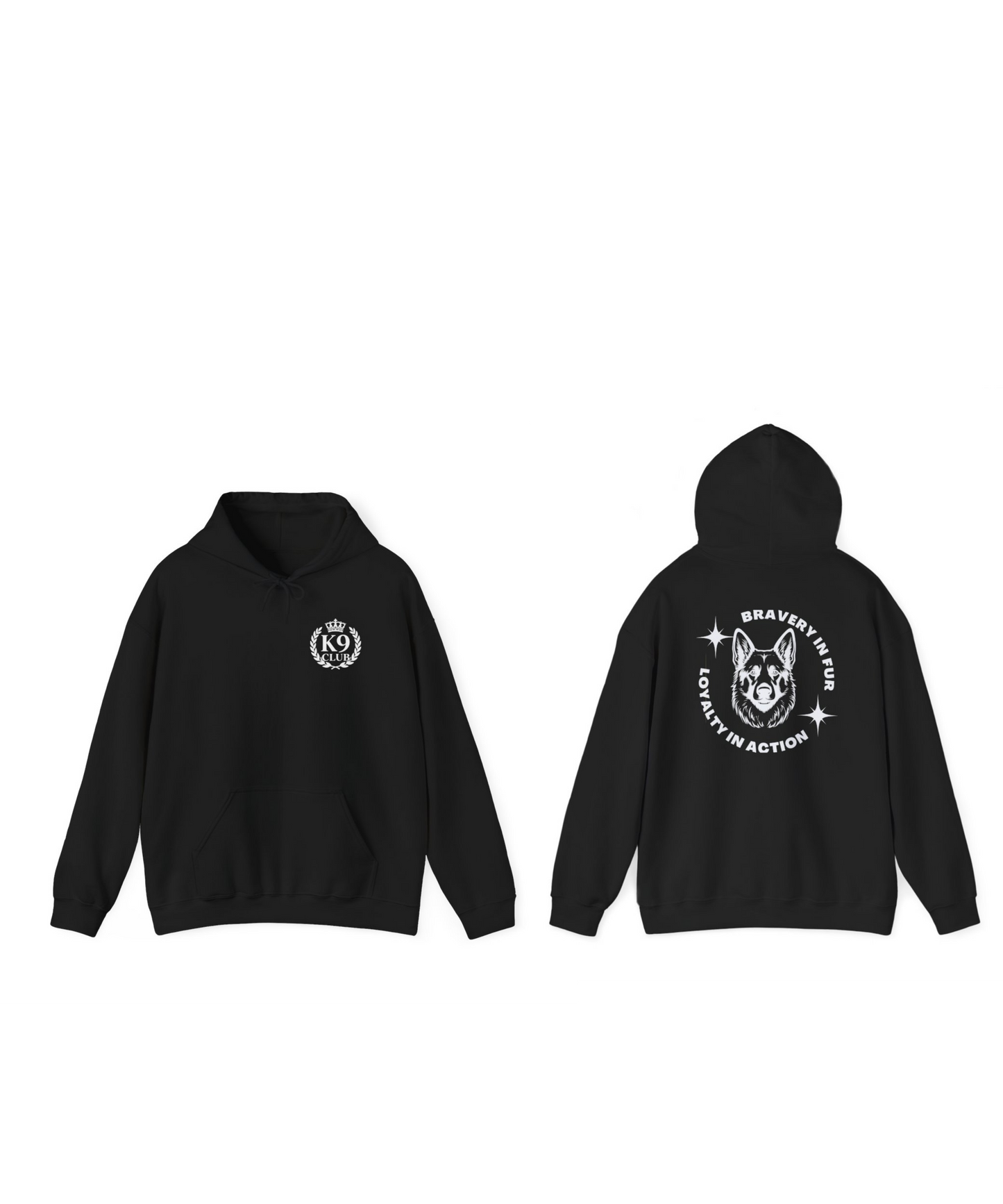 German Shepherd Hoodie | Bravery in Fur, Loyalty in Action | K9 Club Pullover Hoodie