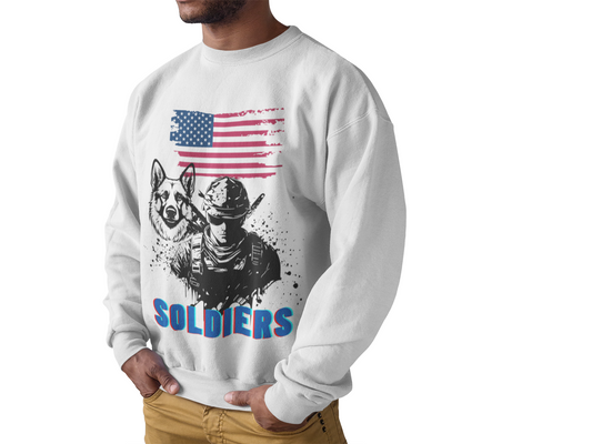 "Soldiers" Military Dog Unisex Heavy Blend™ Crewneck Sweatshirt