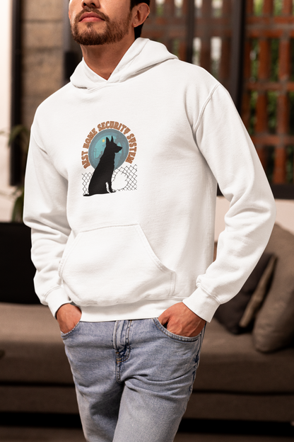 "Best Home Security System Dog Lover Sweatshirt"  Canine lover Unisex Heavy Blend™ Hooded Sweatshirt