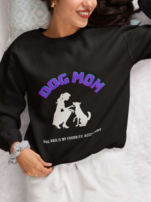 "Dog Mom....Dog Hair Is My Favorite Accessory"  Unisex Heavy Blend™ Crewneck Sweatshirt