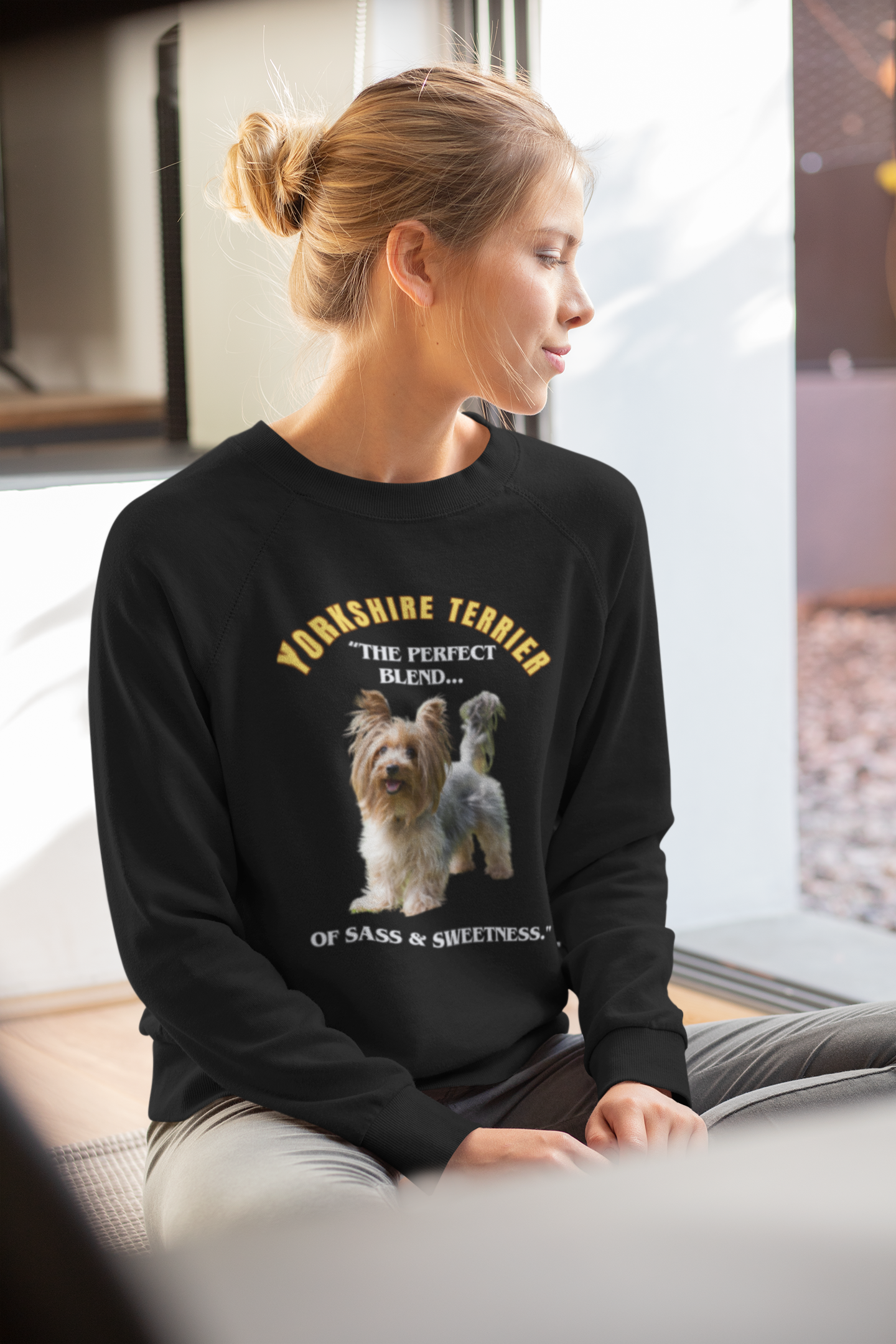 "Yorkshire Terrier....The Perfect Blend of Sass & Sweetness" Unisex Heavy Blend™ Crewneck Sweatshirt