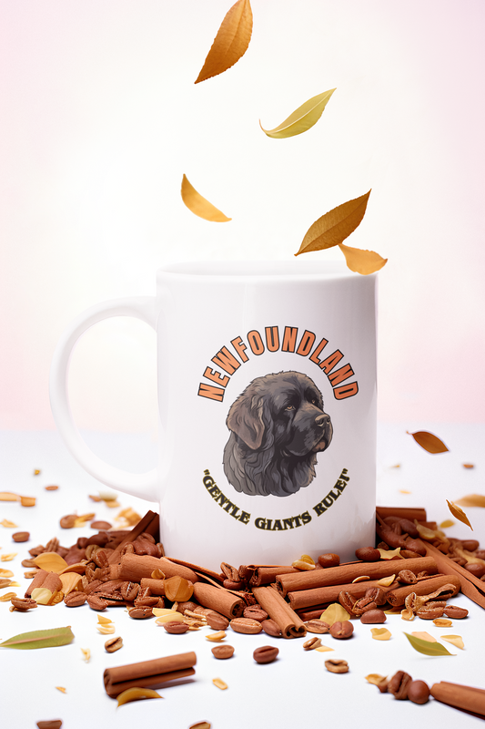 "Newfoundland...Gentle Giants Rule!" Newfoundland Lover Mug 11oz