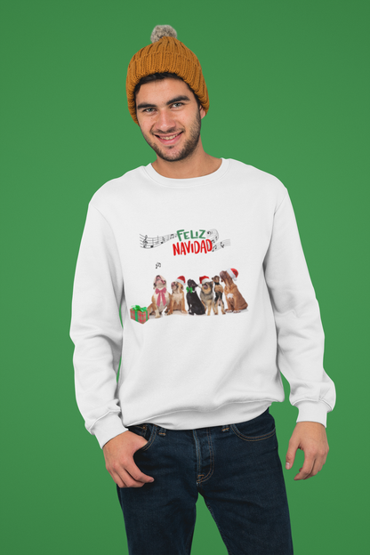 "Feliz Navidad" Dog Lover Unisex Heavy Blend™ Crewneck Sweatshirt