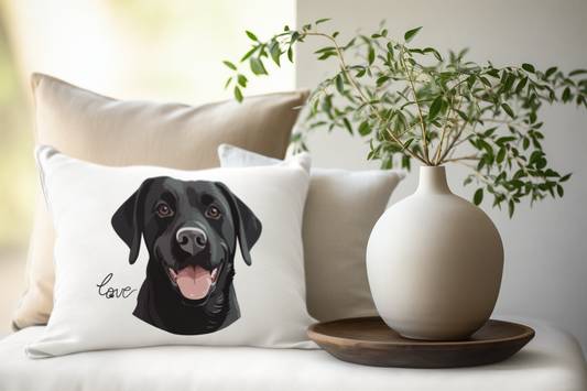 Black Lab Lover 20x14 Lumbar Pillow (Free Shipping)
