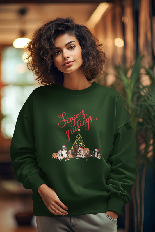 "Season Greetings" Dog Lovers Unisex Heavy Blend™ Crewneck Sweatshirt