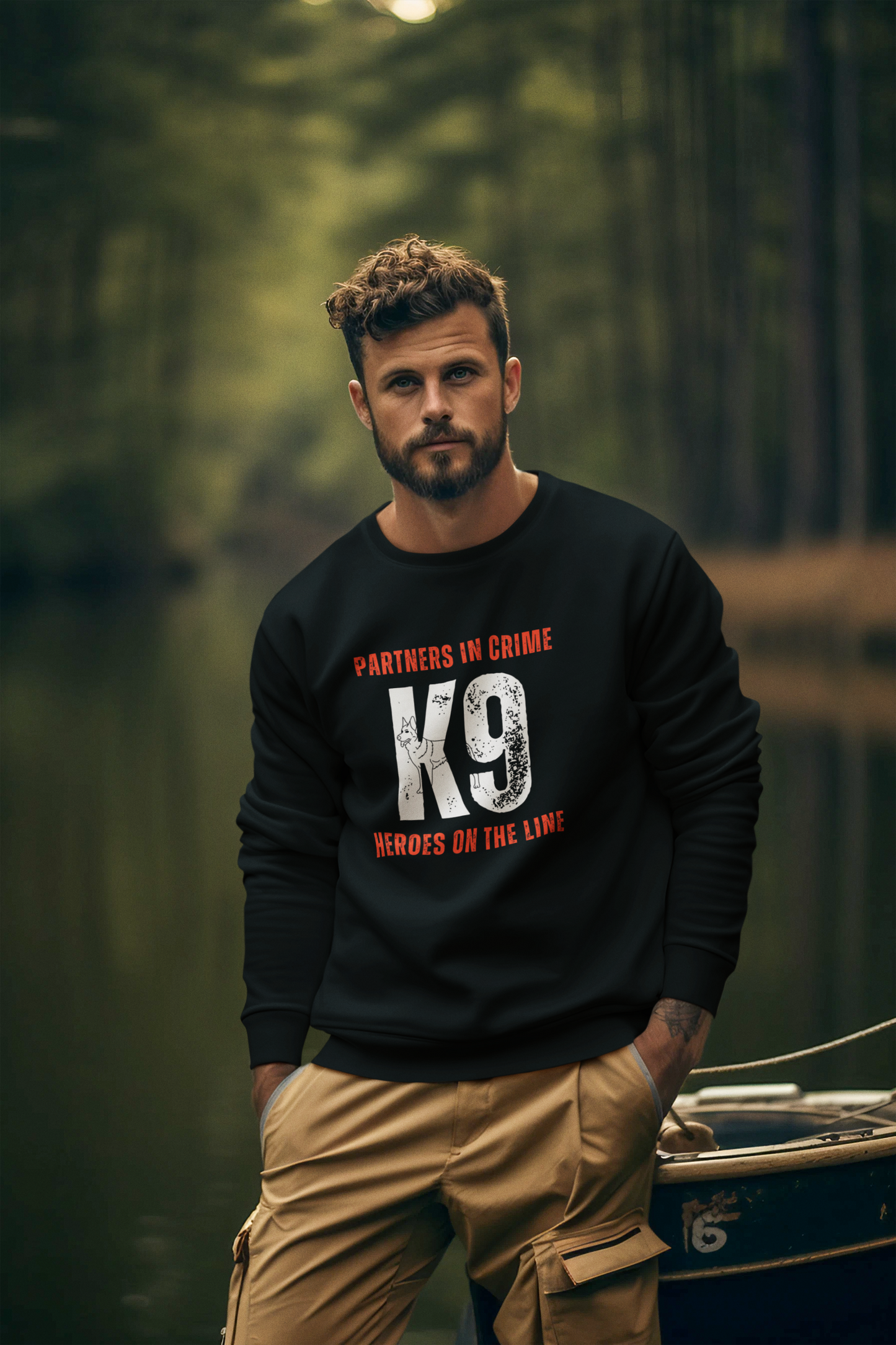 "K9 Partners In Crime Heroes On The Line" Sweatshirt