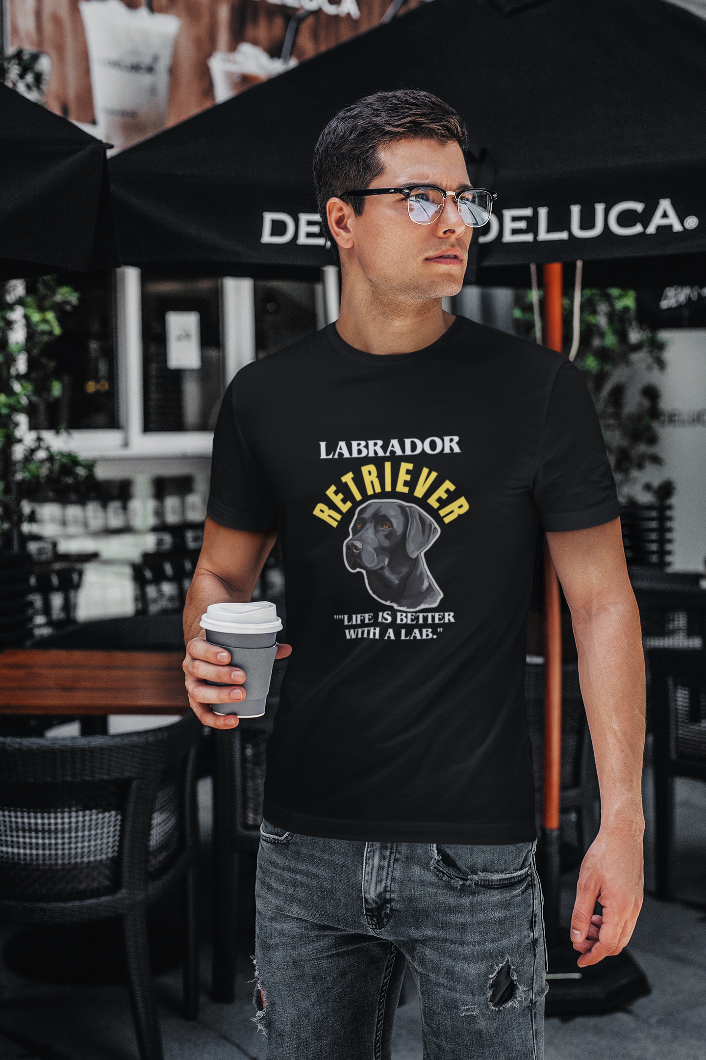 "Labrador Retriever...Life Is Better With A Lab." Unisex Softstyle T-Shirt