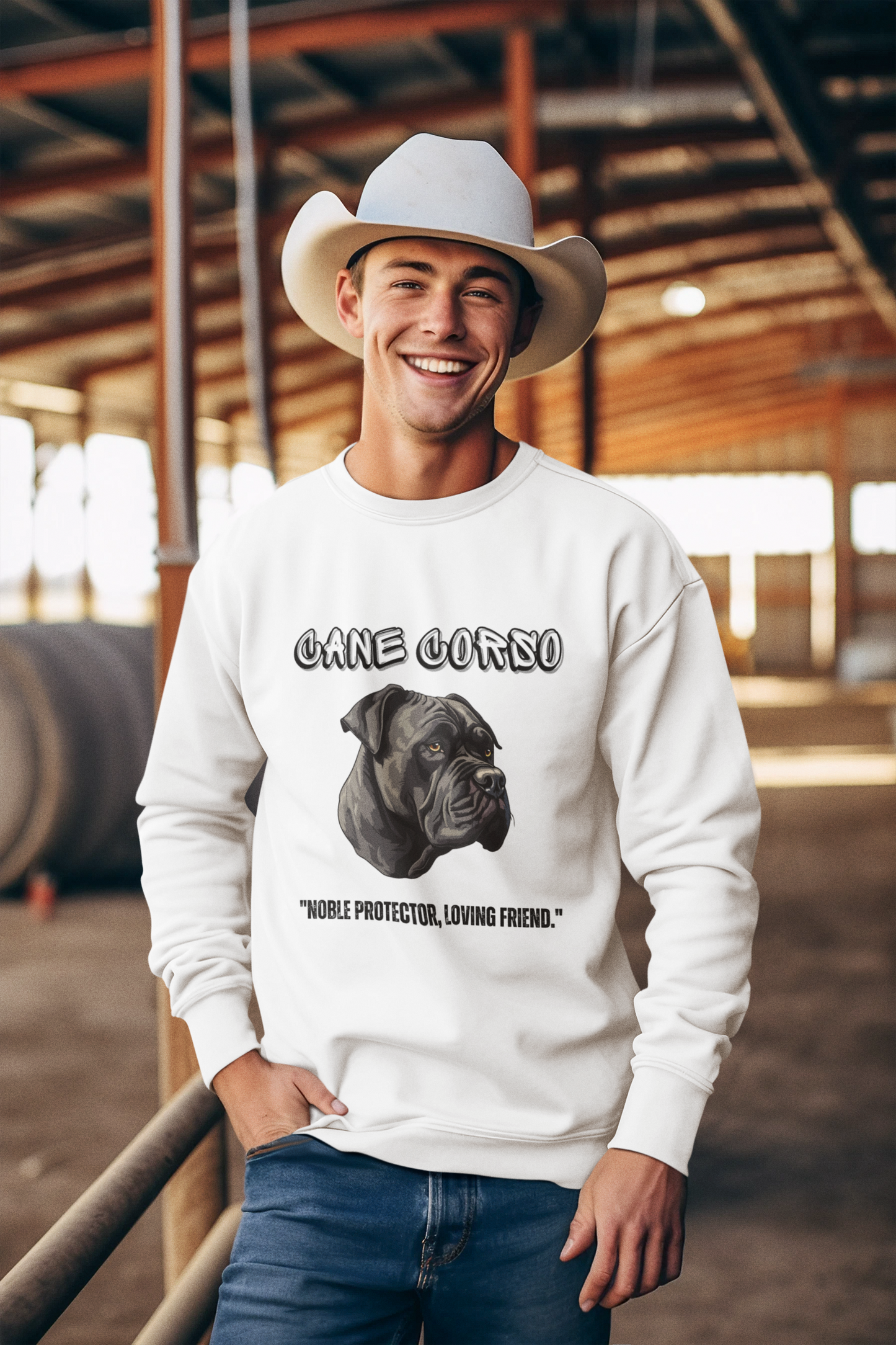 "Cane Corso Dog Lover Sweatshirt Noble Protector, Loyal Friend" Unisex Heavy Blend™ Crewneck Sweatshirt